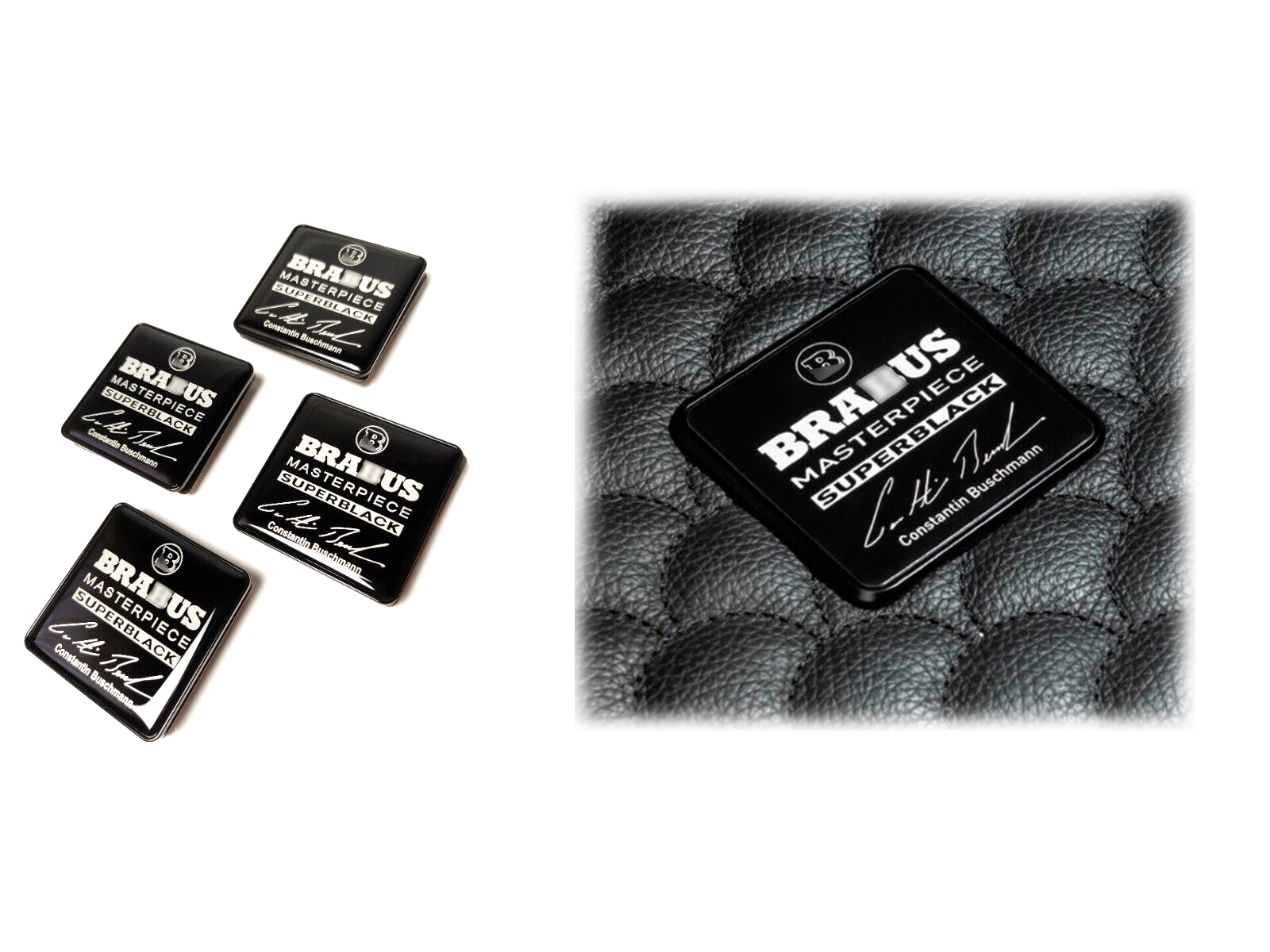Brabus Superblack Masterpiece Floor Mat Metal Emblems Mercedes-Benz W463A G-Class